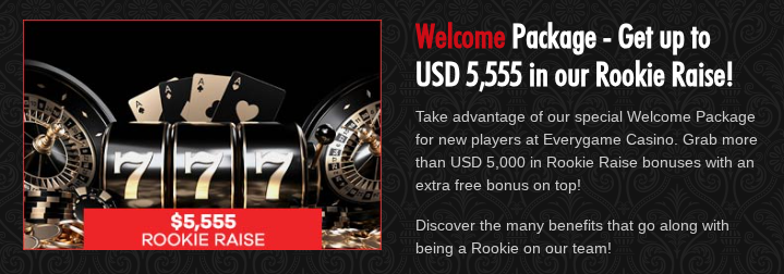 Everygame Casino Welcome Pack